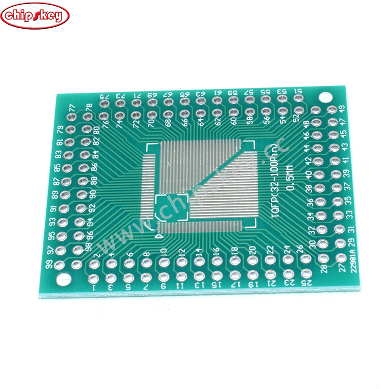 QFP TQFP LQFP TQFP32 TQFP44 TQFP64 TQFP80 TQFP100 0.5MM 0.8MM Pitch IC adapter Socket Adapter plate / PCB