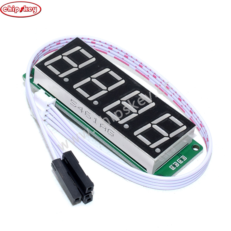 JY-MCU four bit 8 segment digital tube module chip IIC interface drive green color LED display