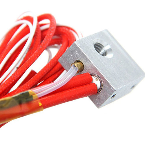 MK7/MK8 Heating Aluminum Block With Brass Thermistor and Thermocouple For 3D Printer