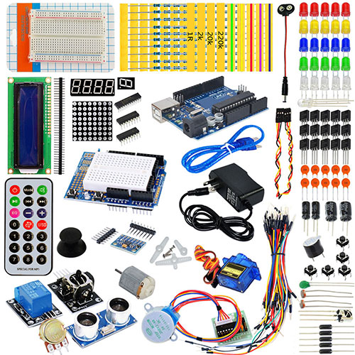 UNO R3 Ultimate Starter Kit01 LED LCD Breadboard Shield Relay Sensor for Arduino