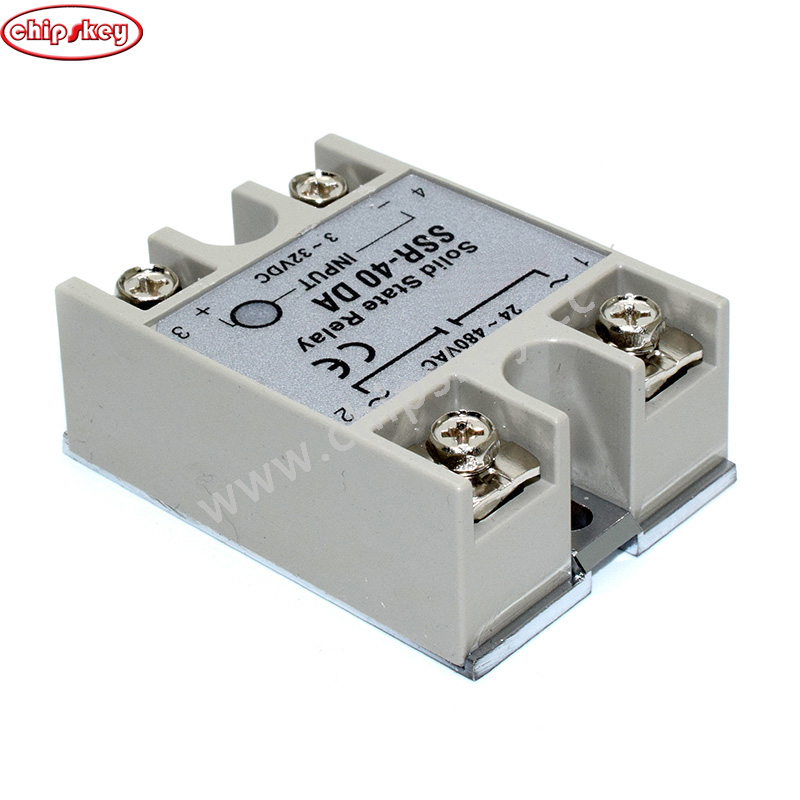 SSR-40DA SSR Solid State Relay Module Output AC 90-480V Input for DC 3-32V 40A