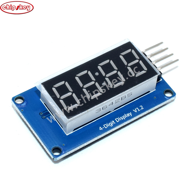 4 Bits TM1637 Red Digital Tube LED Display Module With Clock for Arduono