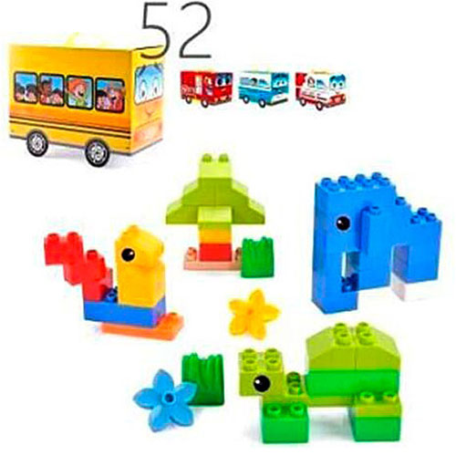 52pcs plastic blocks for childrens under 10 years old Compatible Lego