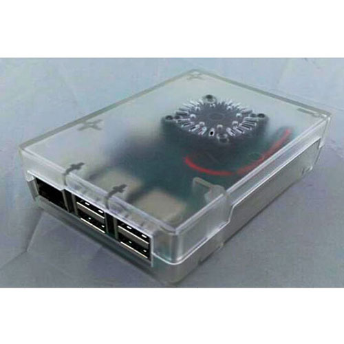 Transparent Square Raspberry PI 3 Case Compatible Fan