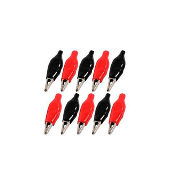 28MM Small crocodile entrainment sheath power clip Red+Black 2pcs/pairs