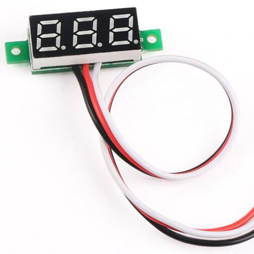 Green 0.28 inch ultra-small digital DC voltage meter three-wire digital adjustable DC 0-100V