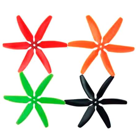 5040*6 Propeller 2pcs CW + 2pcs CCW Green and Orange