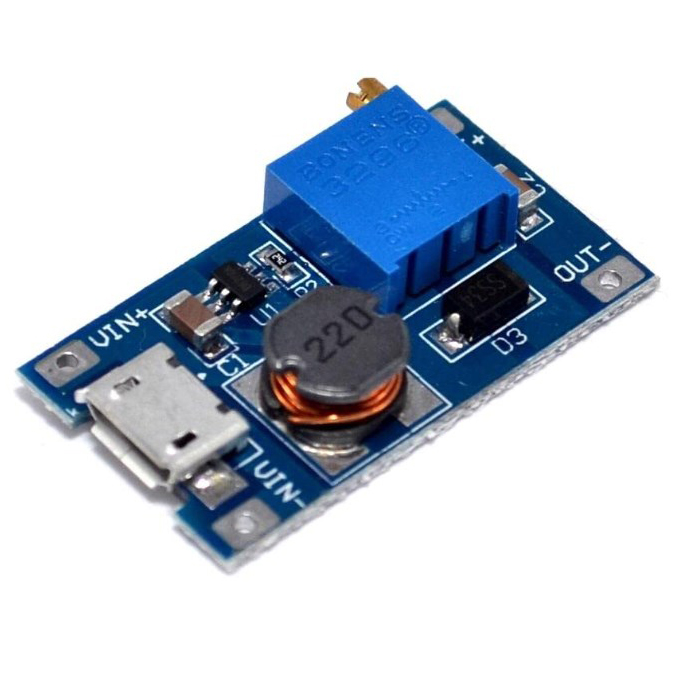 2A boost board DC-DC boost module adjustable 2577 wide voltage input 2/24V liters 5/9/12/28V