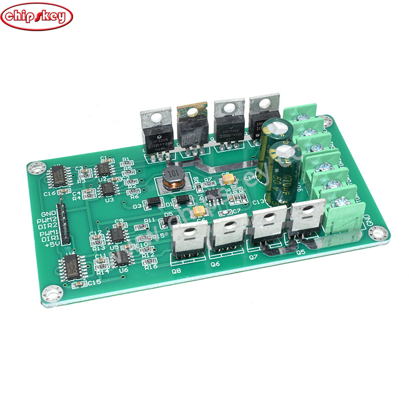 3-36 The New Dual 15A H-Bridge DC Motor Driver Peak 30A IRF3205 for Robot saloon car