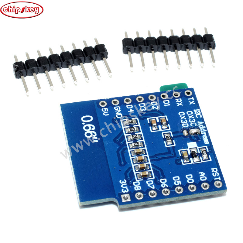 0.66 Inch OLED Shield For WeMos D1 Mini 64X48 IIC I2C Compatible