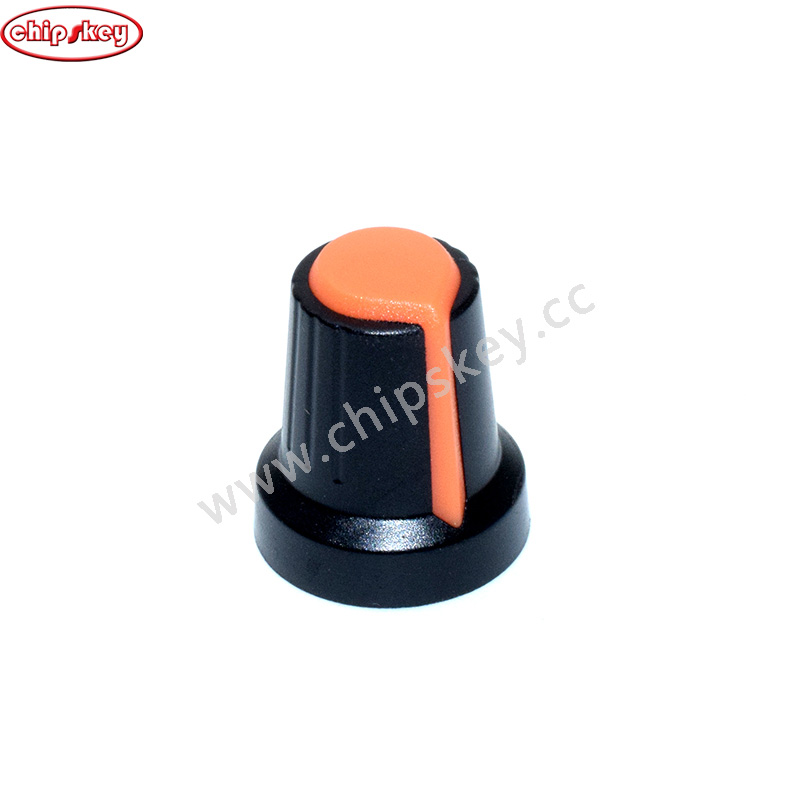 Orange and Black Potentiometer Knob 6*15*17