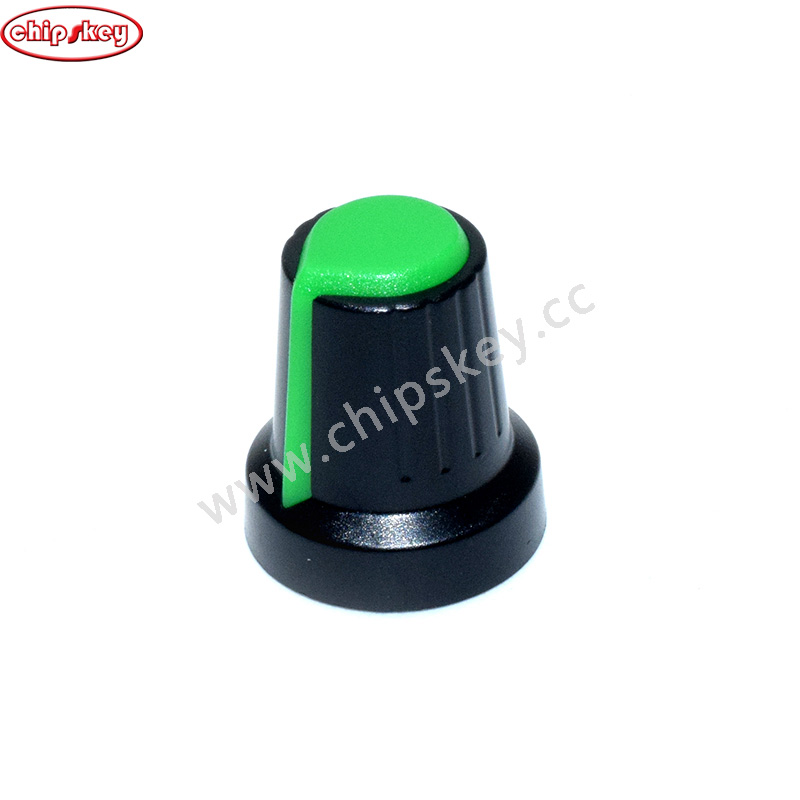 Green and Black Potentiometer Knob 6*15*17