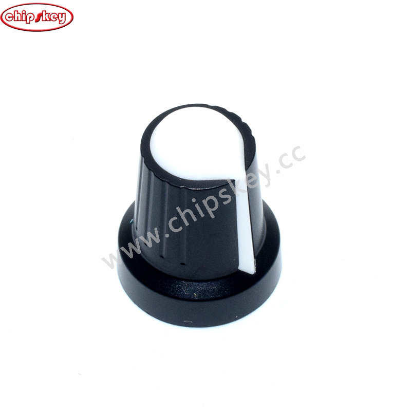 White and Black Potentiometer Knob 6*15*17