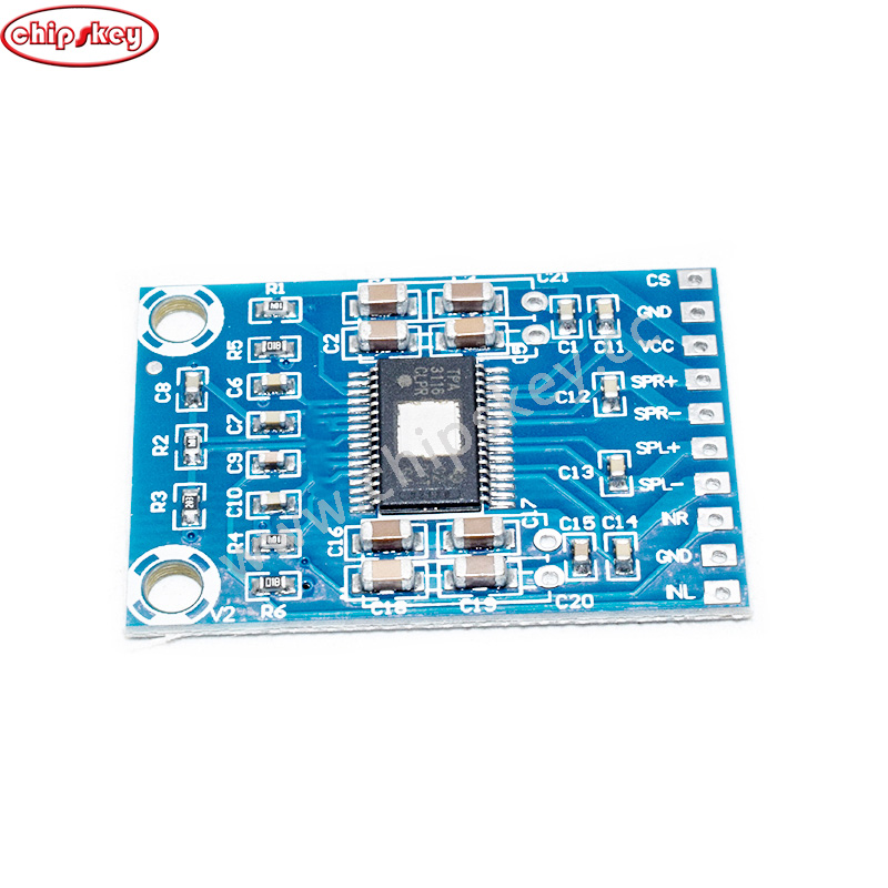 XH-M562 ultra mini thin version DC 12V - 24v TPA3116D2 dual 50W digital audio amplifier Class D amplifier 2 x 50w board