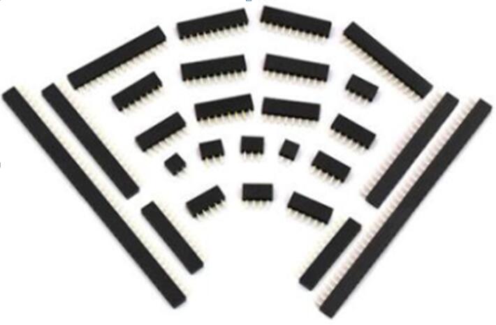 10P 2.54 Female Header Black