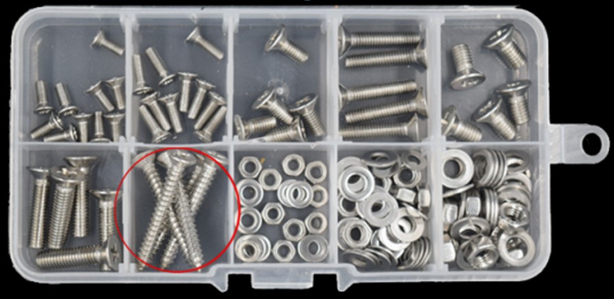 304 stainless steel ,13 Kinds of M3 M4 M5 Screw ,Nut,Gasket , Screw Kit