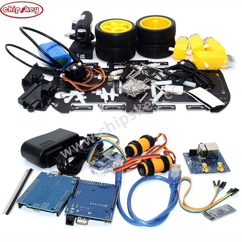 WiFi video car DIY tracking obstacle avoidance robot