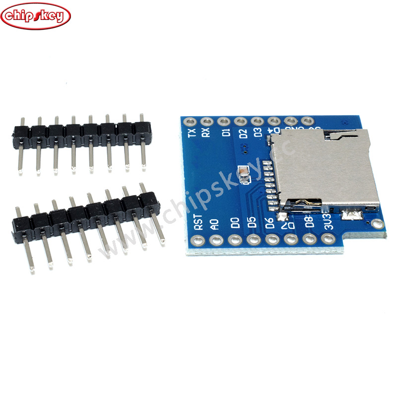 WeMos D1 Mini Micro SD Card Shield for D1 Mini WiFi ESP8266 TF Card Module With Pins