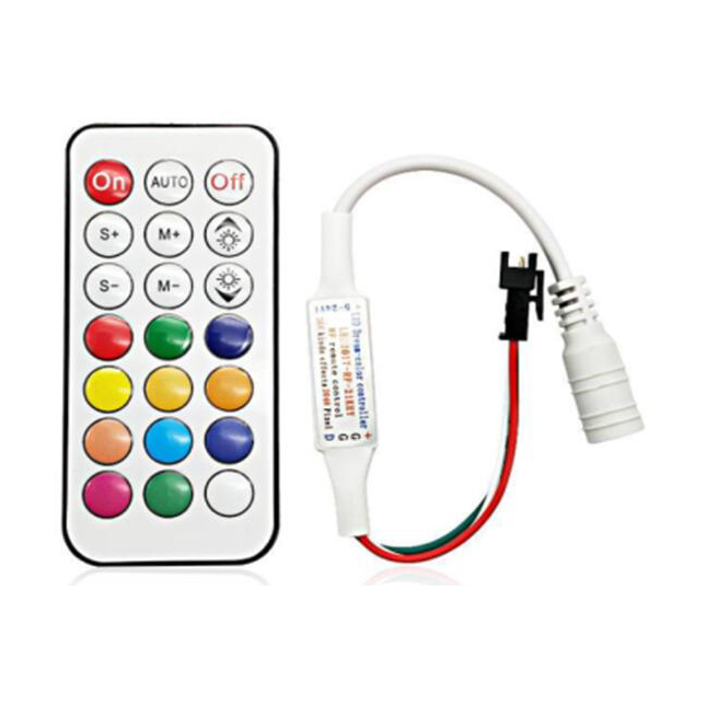 21key RF Controller 5-24V LED controller For WS2812B WS2811 WS2812 LED Pixel Strip Light RF Module Connector