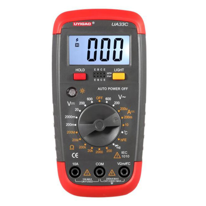 UA33C Digital Multimeter, Digital Display, UA33C, Resistor, with temperature, with Buzzer