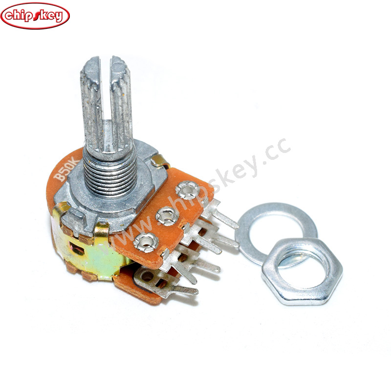 Dual Pins Potentiometer 50K 15mm Shaft