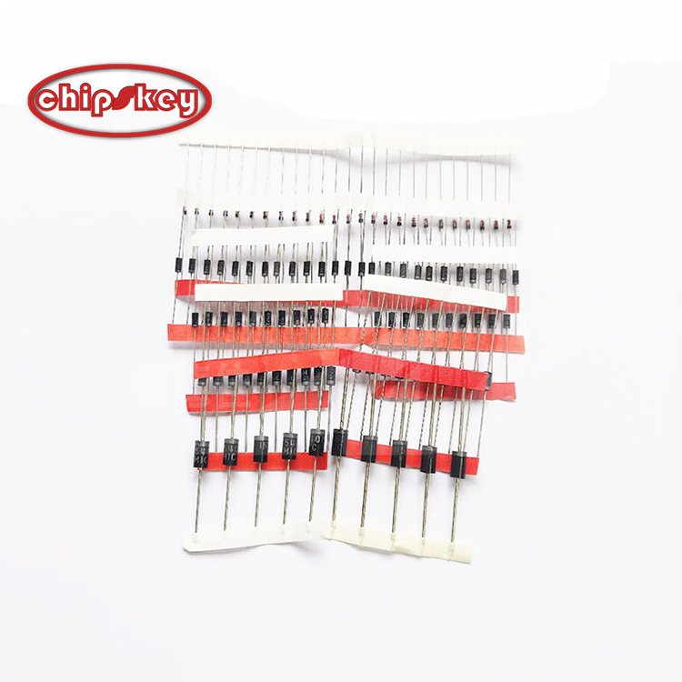 Diode kit 100pcs in total 1N4007 25pcs, 1N4148 25pcs, 5pcs 1N5408, 10pcs FR107,10pcs FR207, 5pcs 1N5822, 10pcs 1N5819