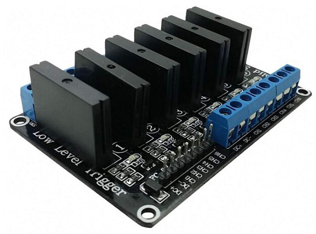 5V 6 Channel SSR Solid-State Relay High Level Trigger With fuse Stable 240V 2A