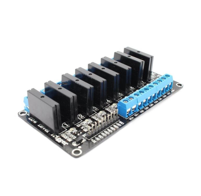 5V 12V 24V 8 Channel SSR Solid-State Relay High Level Trigger With fuse Stable 240V 2A