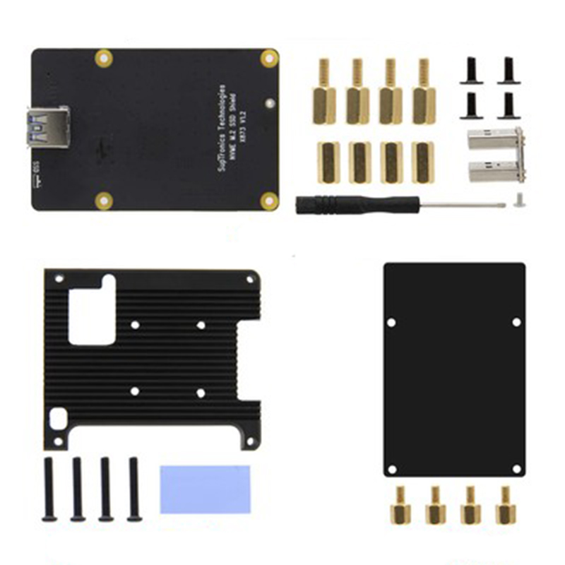 X873 M.2 NVME SSD Shield With Heatsink Fan