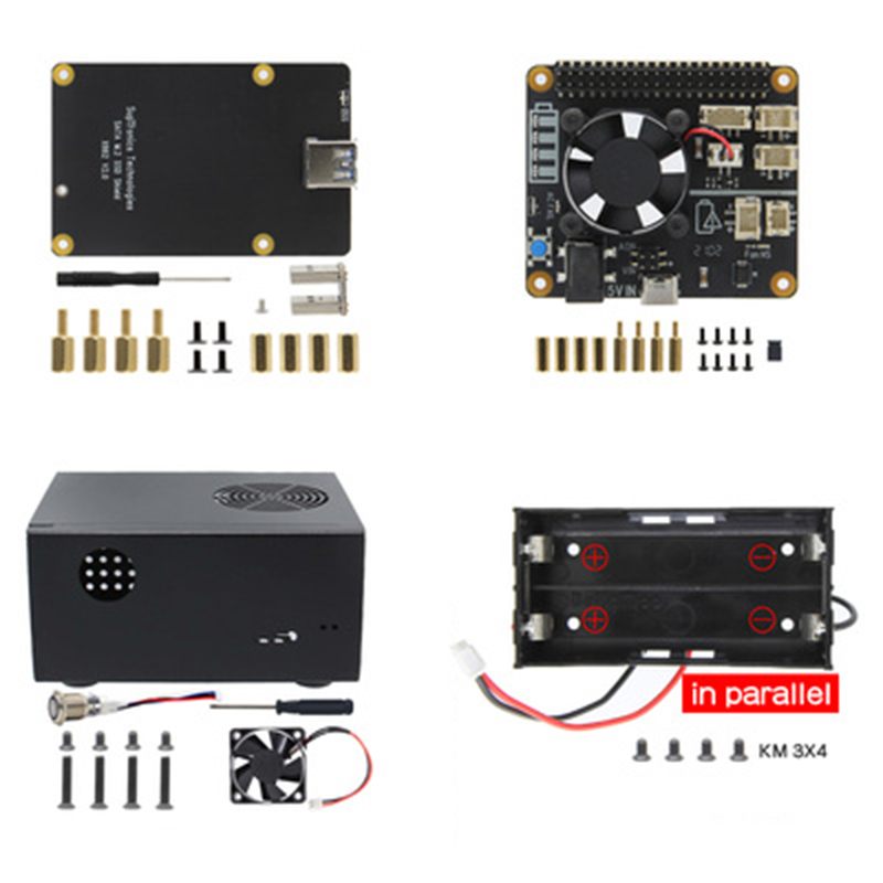 X857-C3 + X857 + X708 18650 Baatery Case