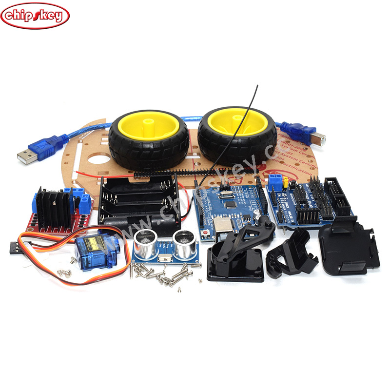 Chassis Car complete set for Arduino with microcontroller