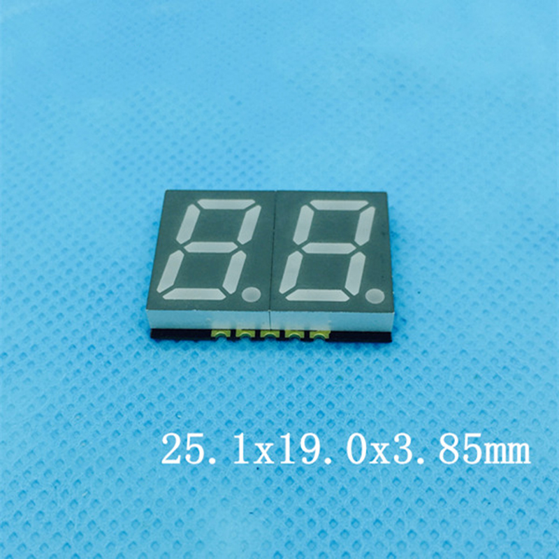 LED 7-segment 0.56 SMD 2 digit display, red, common cathode