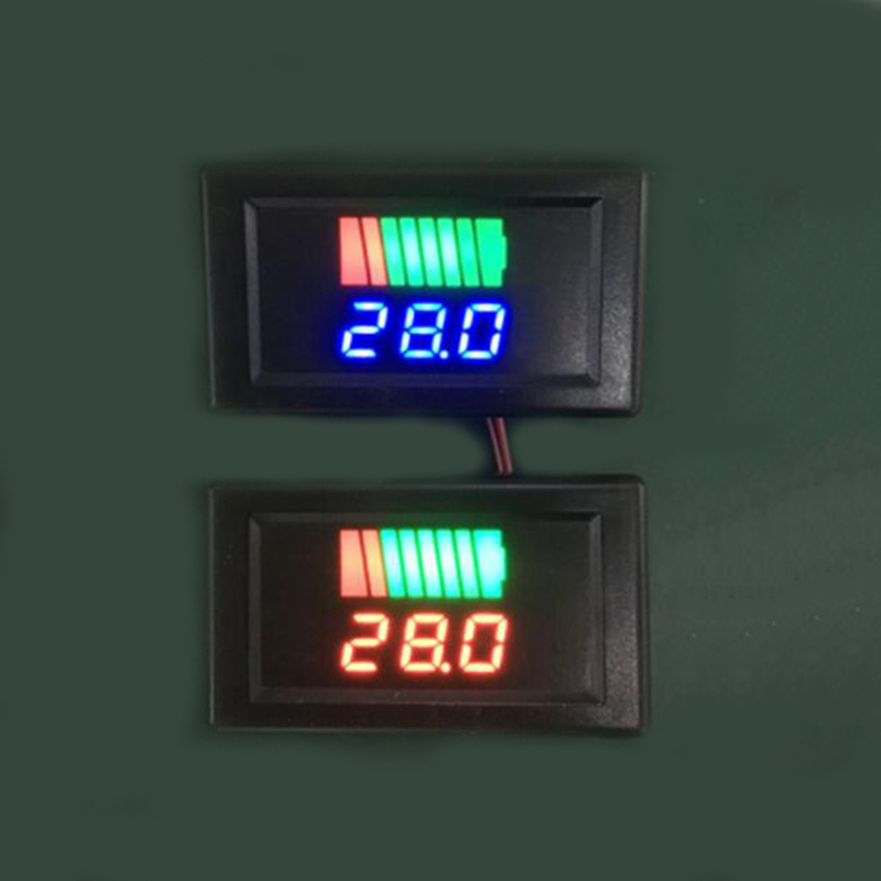 12v-60V universal (red display) /12V-72V electric vehicle battery charge meter display/DC digital display lithium battery car voltmeter