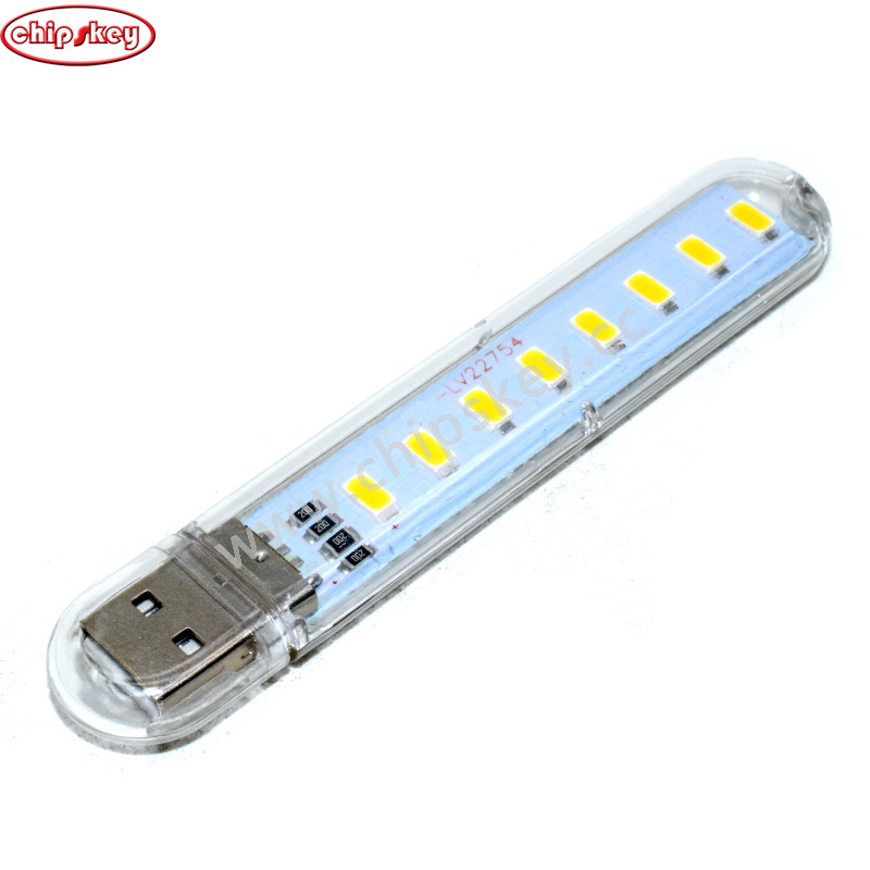 Warm White Light 8LEDs USB Night Light/ USB Computer Light