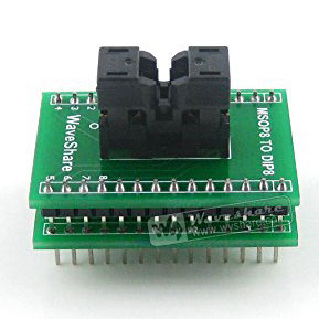 SSOP8 to DIP28 Conversion Block (Note Plastic wide 4.4), pitch 0.65, IC test socket Programming Block