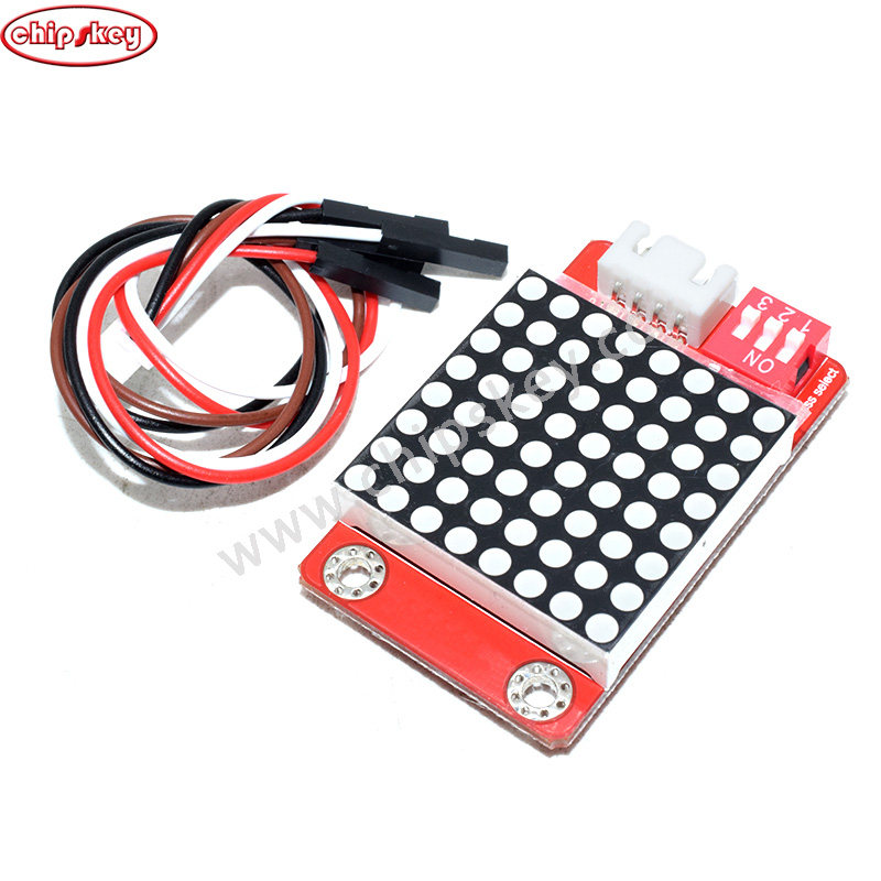 8*8 Dot Matrix HT16K33 driver I2C communication With XH2.54 3P Socket