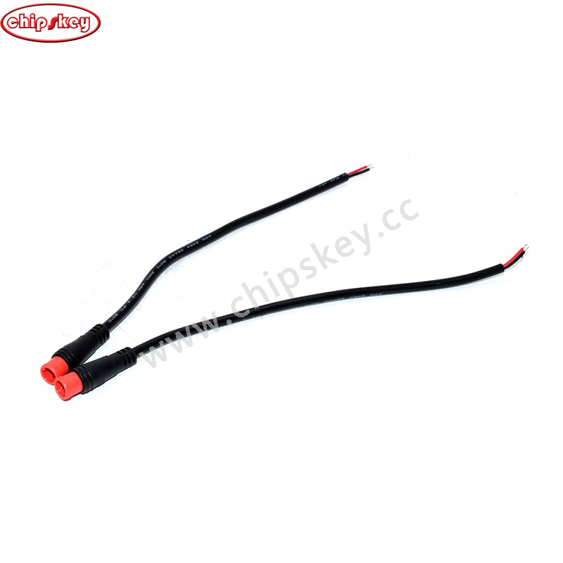 2P M8 Electrical Cable Waterproof Connector Extension cord / Male to Male / 15CM