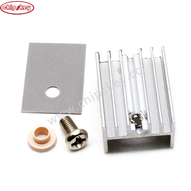 TO-220 Heatsink 15*10*20 without needle + insulating sheet+insulating cap