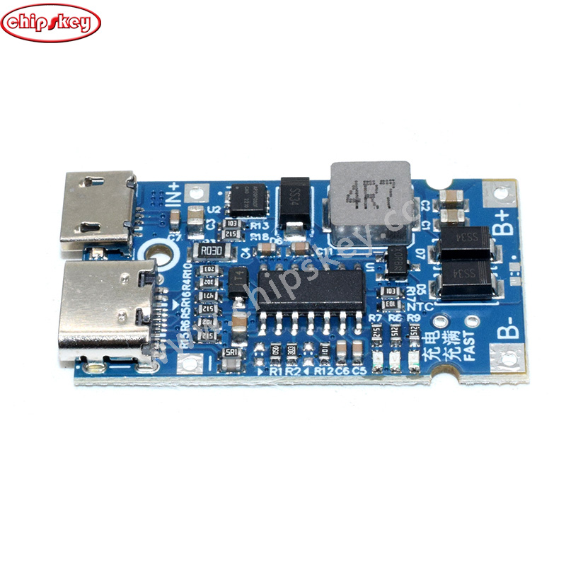 Type-C USB 2S BMS 4.5V-15V 18W 2A Lithium Battery Charging Module Support QC Fast Charge With Temperature Protection