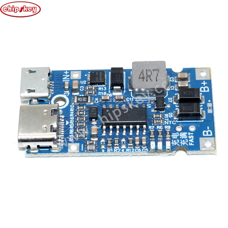 Type-C USB 3S BMS 4.5V-15V 18W 2A Lithium Battery Charging Module Support QC Fast Charge With Temperature Protection