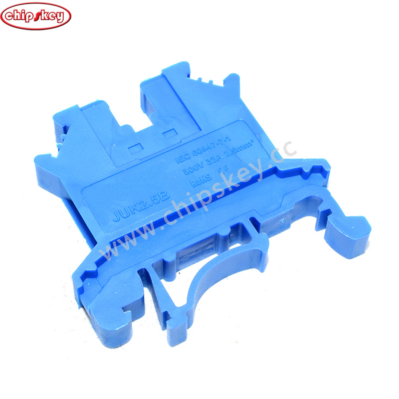 Blue Din Rail Terminal Block UK-2.5B Wire Electrical Conductor Universal Connector Screw Connection Terminal Strip Block UK2.5B