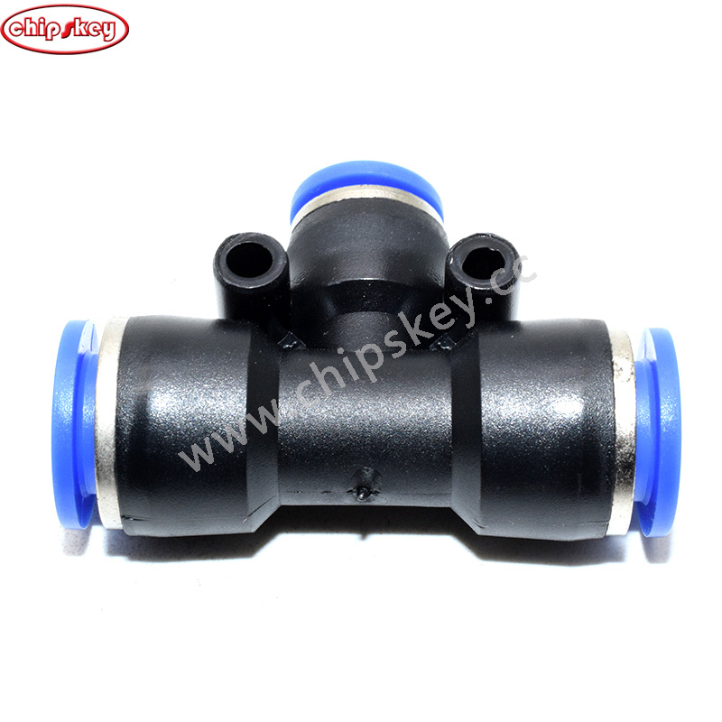 PEG 10-8 Pneumatic Fittings Fitting Plastic T Type 3-way For 8mm 10mm Tee Tube Quick Connector Slip Lock