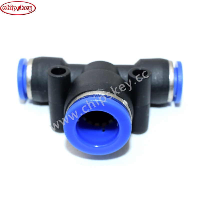 PEG 8-12 Pneumatic Fittings Fitting Plastic T Type 3-way For 8mm 12mm Tee Tube Quick Connector Slip Lock