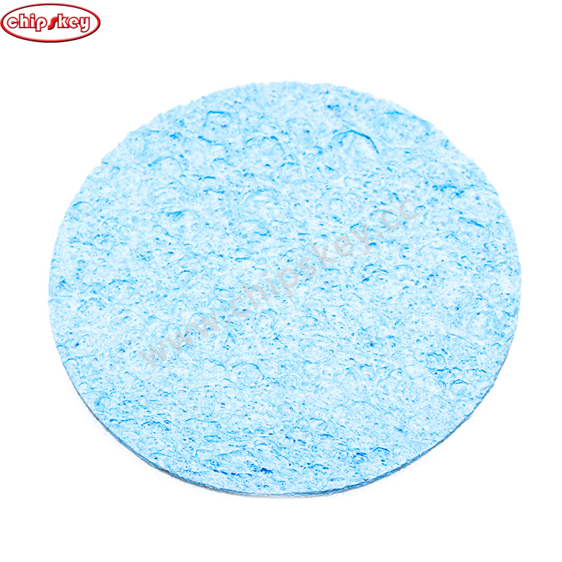 51mm*1.5mm Round Blue Cleaning Sponge Cleaner High Temperature Enduring Cleaner Sponge For Electric Welding Soldering Iron Tip