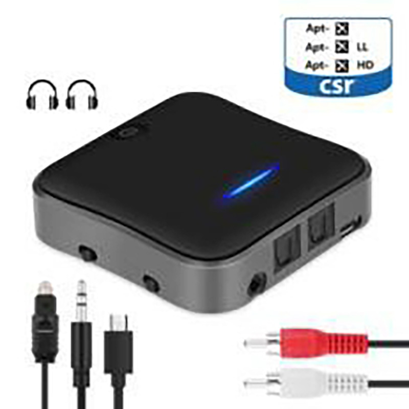 Fiber optic Bluetooth 5.0 transmitter NFC receiver long-distance aptx HD power amplifier aux