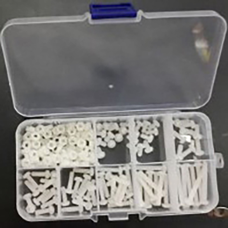 160Pcs Metric M3 8 Sizes Assortment Stand-off Nylon Screws Bolt & Nuts Kit White