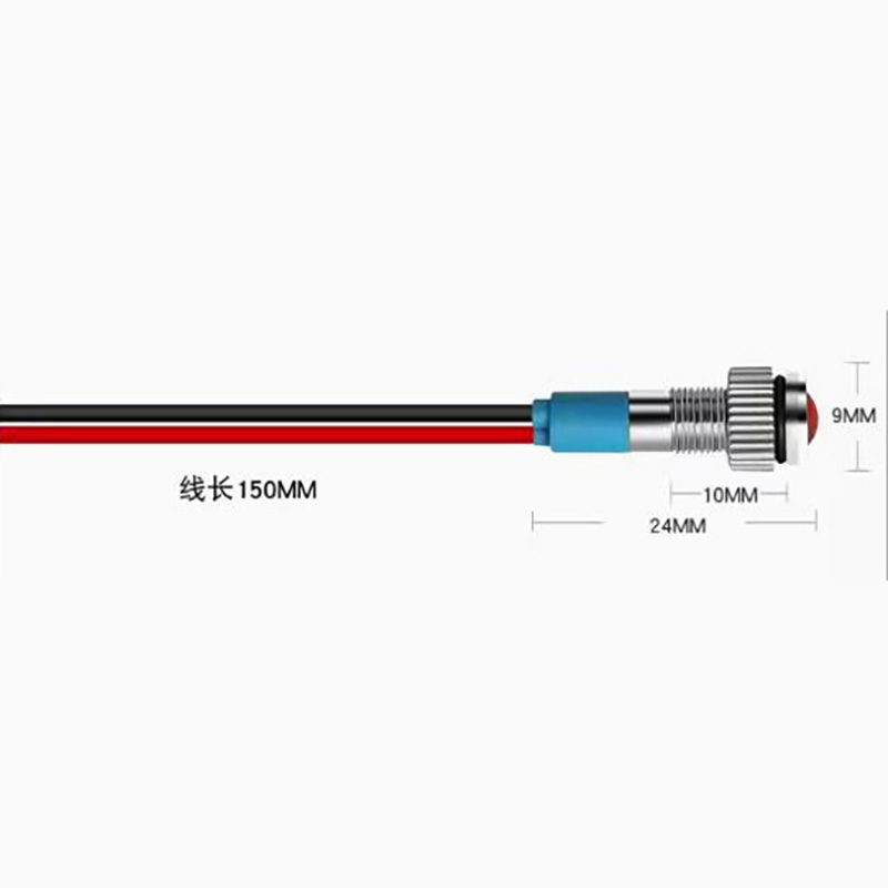 6mm 6V Metal LED Warning indicator light Red/White/Yellow/Green/Blue