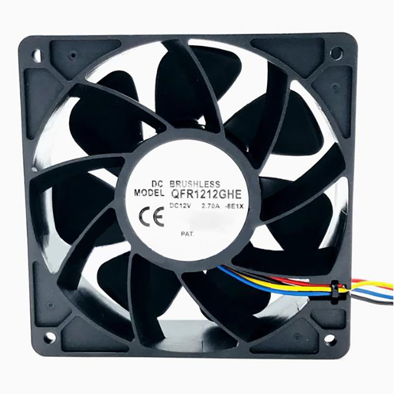 QFR1212GHE 12V2.7A 12CM 12038 Fan 4 Cable