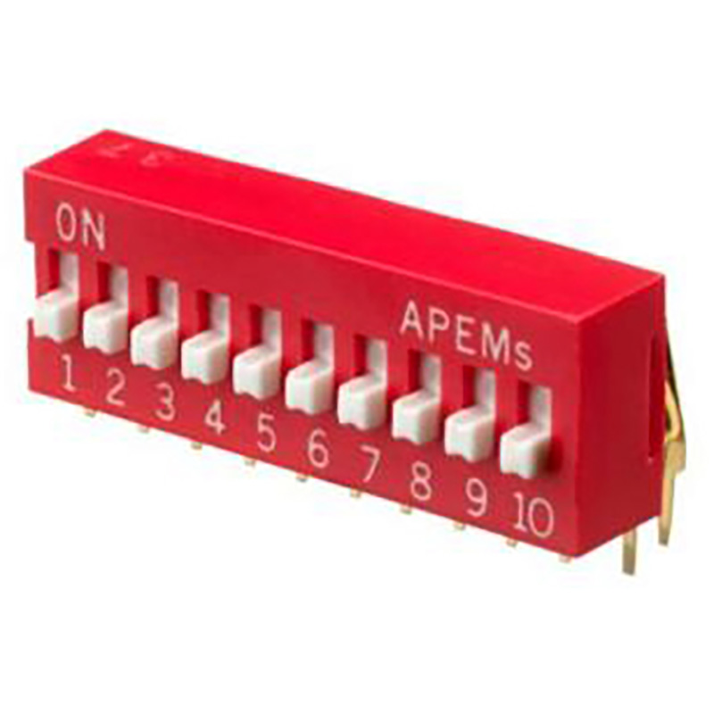 2.54MM DIP switch /bent red side DIP-10