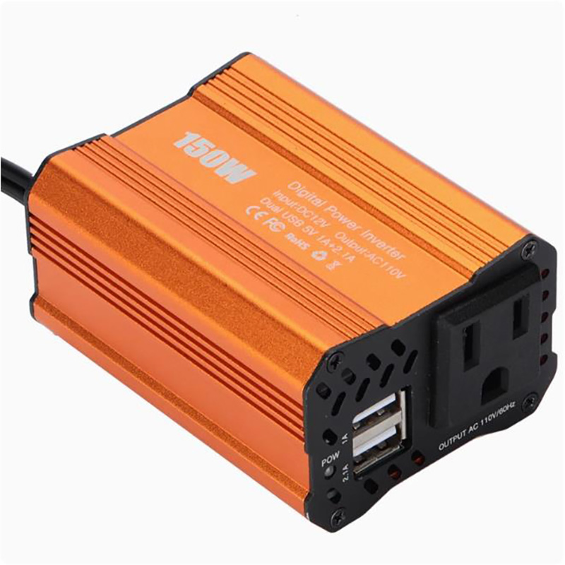 Car power inverter 12V to 110V car power converter 150W car charger